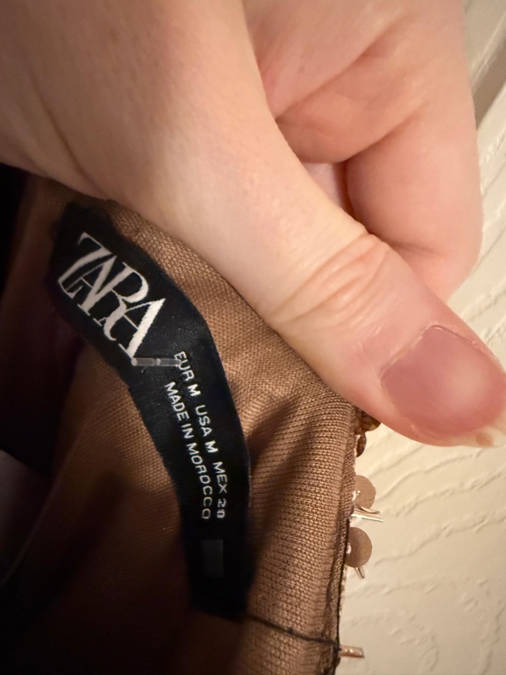 Zara Bronze Sequin Halter Maxi Dress - Picture 7 of 14